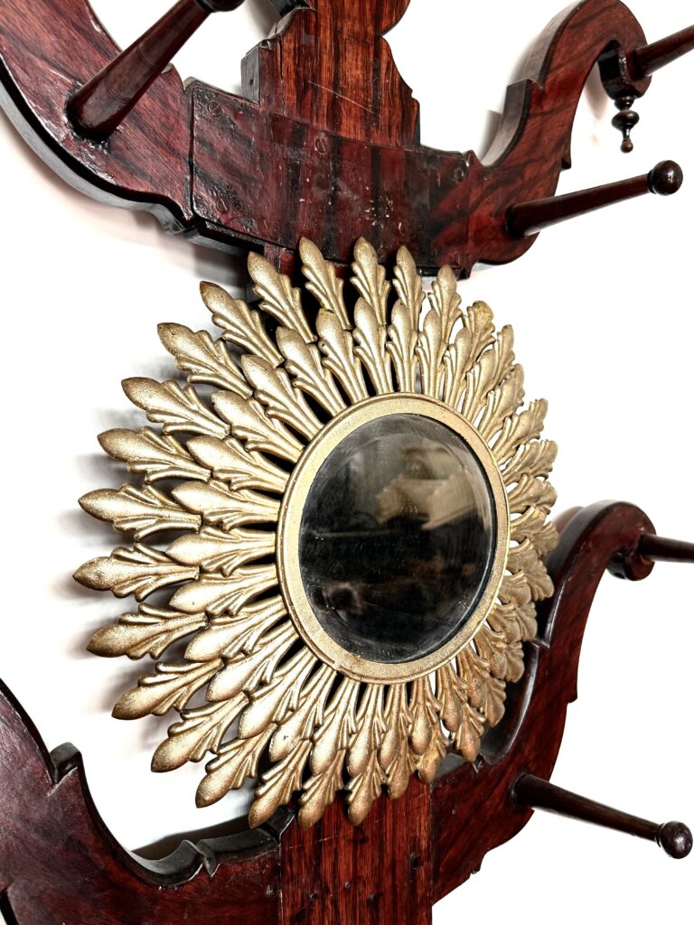 Vintage Sunburst Mirror frame from Italy with Belgian Border raised mirror - Image 9