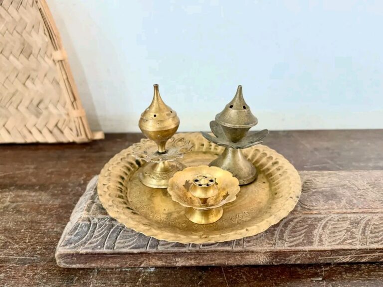 Brass Incense holders set of three