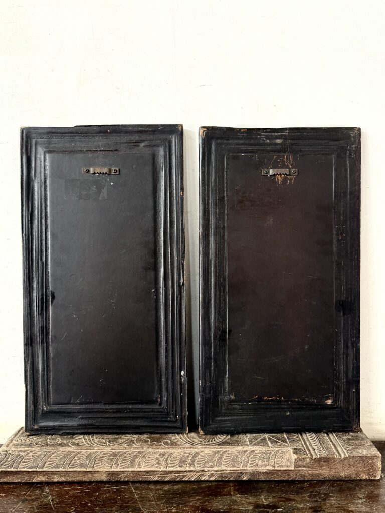 Boho style decor wall panel set of two featuring leaf pattern wood made - Image 8