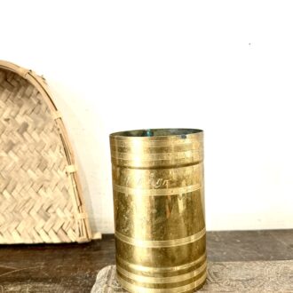 Large Rice Seer/ Vari padi golden brass unused versatile measuring vessel