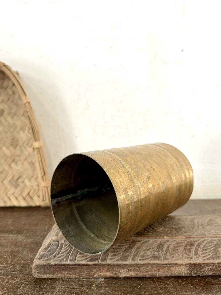 Large Rice Seer/ Vari padi golden brass unused versatile measuring vessel - Image 6