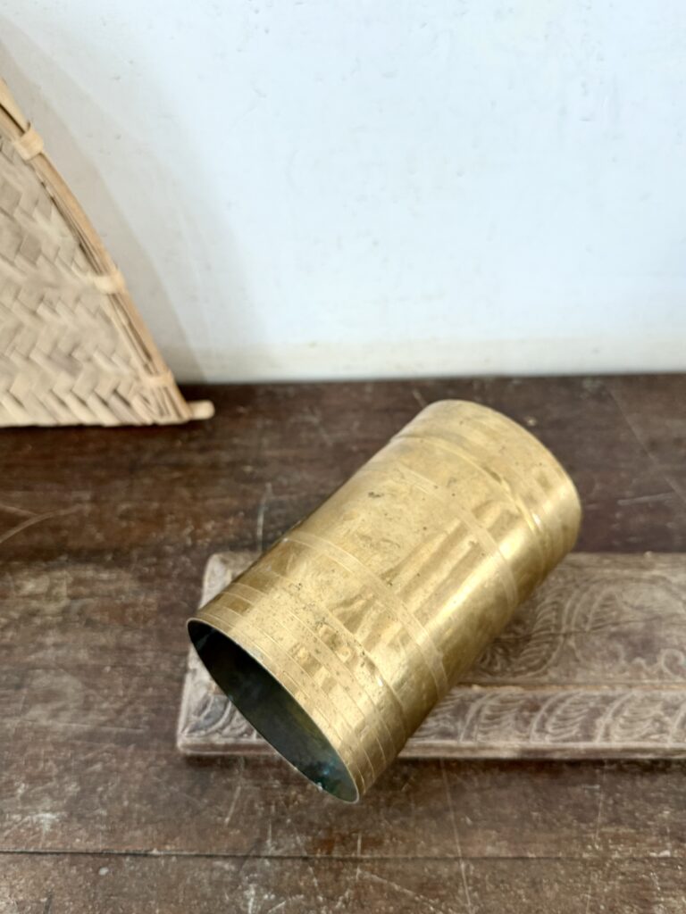 Large Rice Seer/ Vari padi golden brass unused versatile measuring vessel - Image 4