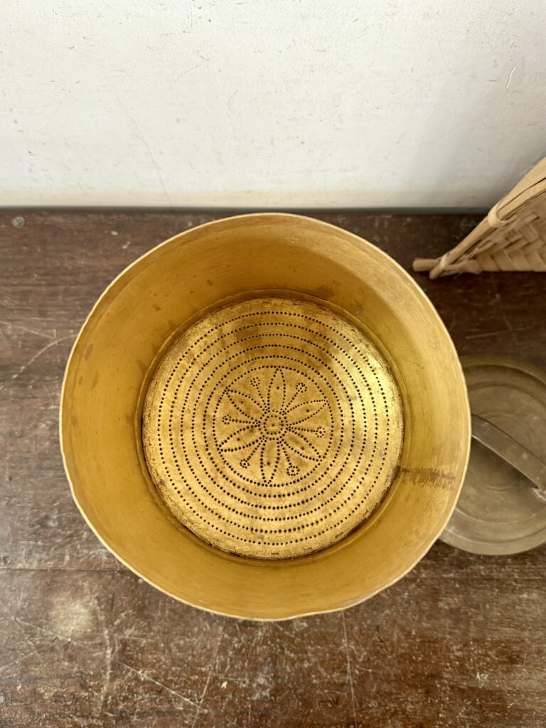 Classic Square top golden brass coffee filter large family variant highest quality - Image 4