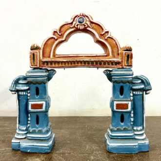 Exceptionally rare terracotta golu display prop Temple arch way