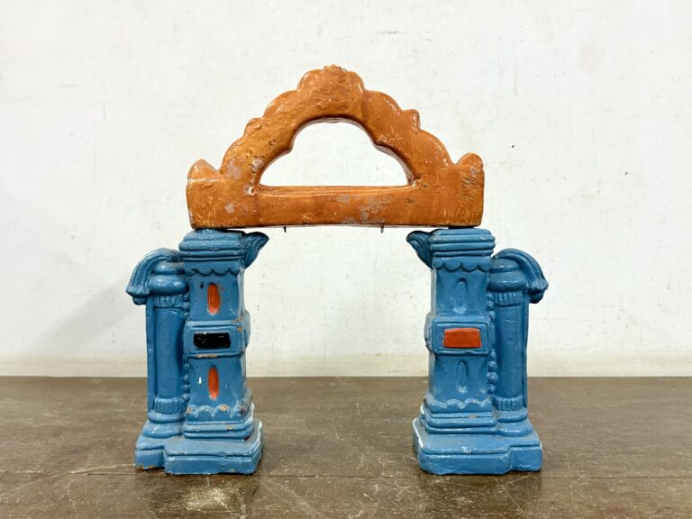 Exceptionally rare terracotta golu display prop Temple arch way - Image 11