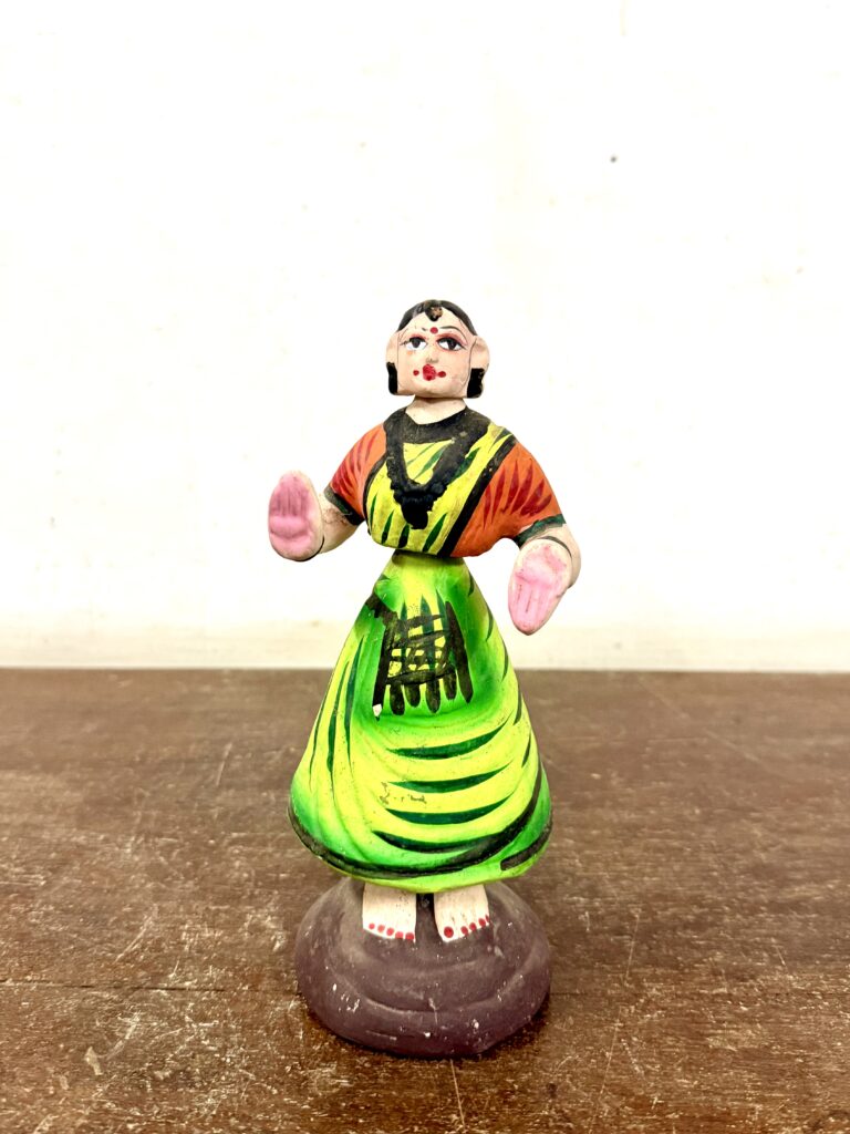 Tanjore damsel dancing doll features handmade, hand painted classic collectible - Image 2