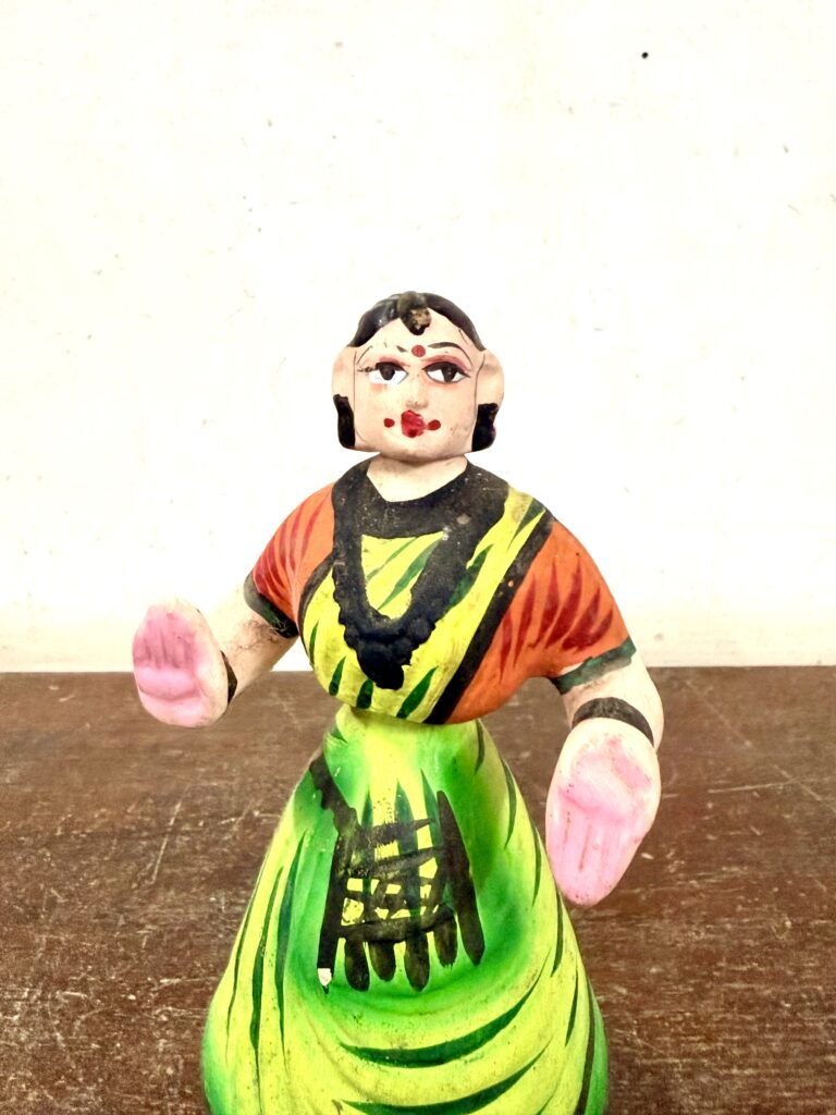 Tanjore damsel dancing doll features handmade, hand painted classic collectible - Image 3