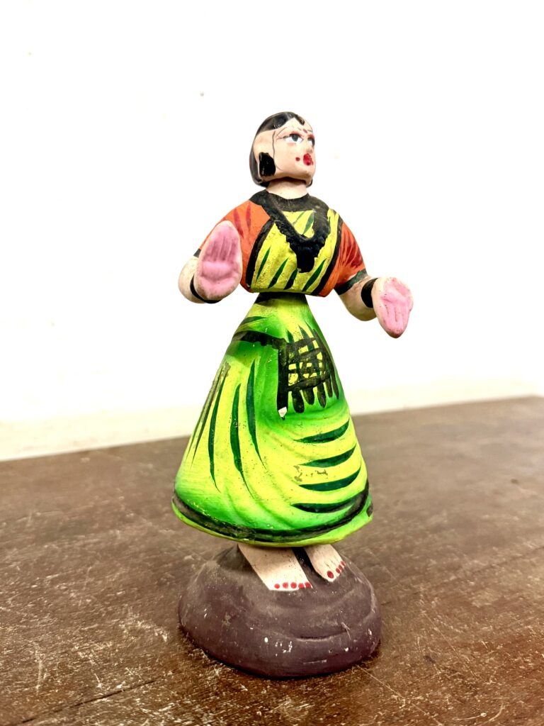 Tanjore damsel dancing doll features handmade, hand painted classic collectible - Image 4