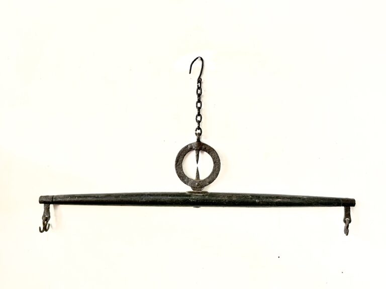 Antique 95+ years old Wood body with Cast iron fittings heavy physical balance